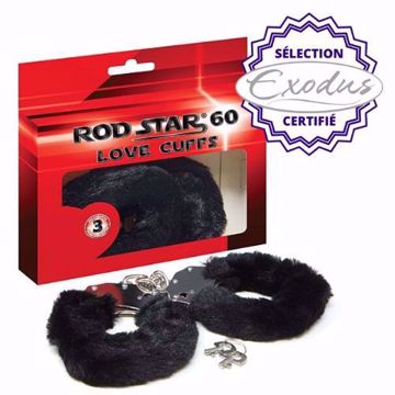 Image de MENOTTE METAL PELUCHE NOIR