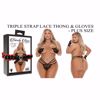 TRIPLE-STRAP-LACE-THONG-GLOVES-PLUS-SIZE-BLACK