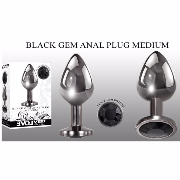 Black-Gem-Anal-Plug-Medium