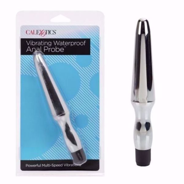 Picture of J-Vibrating Waterproof Anal Probe - Silver 