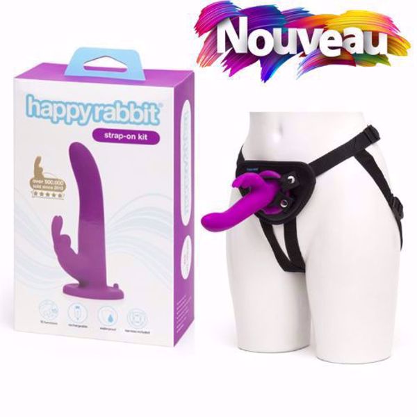Picture of Happy Rabbit - Vibrating Strap On Harness Set