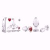 Picture of Red Heart Gem Glass Plug Set