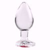 Picture of Red Heart Gem Glass Plug - Large