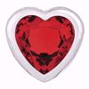 Picture of Red Heart Gem Glass Plug - Large