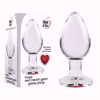 Picture of Red Heart Gem Glass Plug - Large