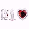 Picture of Red Heart Gem Glass Plug - Large