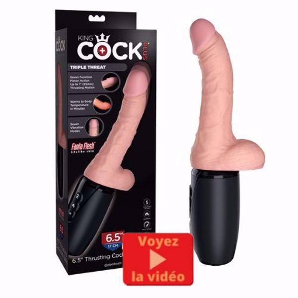 Image de King Cock Plus 6.5" Thrusting cock / balls Light 