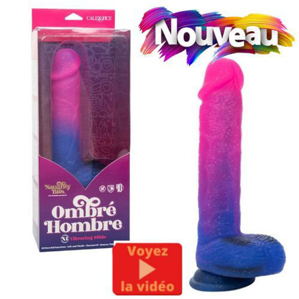 Image de Naughty Bits - Ombré Hombre XL Vibrating Dildo