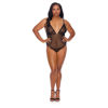 Picture of Crotchless Mesh Teddy - Black - Plus Size