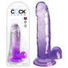 Picture of King Cock Clear 7" With Balls - Purple
