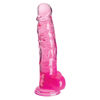 Image de King Cock Clear 8" With Balls - Pink