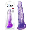 Image de King Cock Clear 8" With Balls - Purple