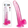 Image de King Cock Clear 9" With Balls - Pink