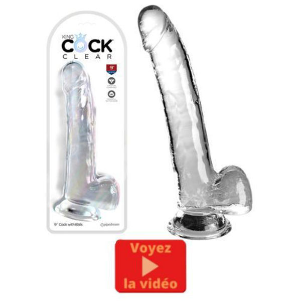 Picture of King Cock Clear 9" With Balls - Clear