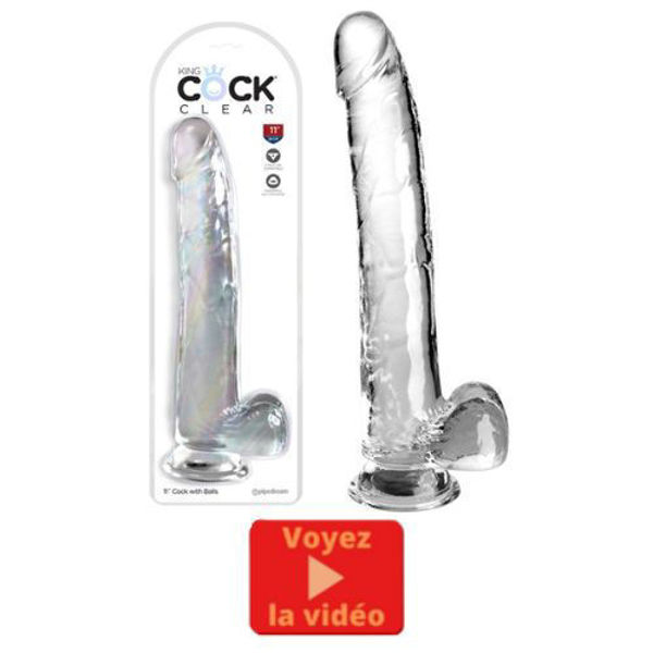 Image de King Cock Clear11" With Balls - Clear