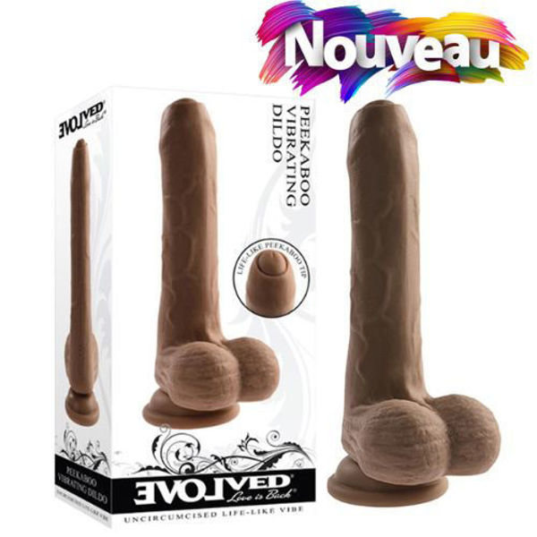 Image de Peek a Boo Vibrating Dildo - Dark