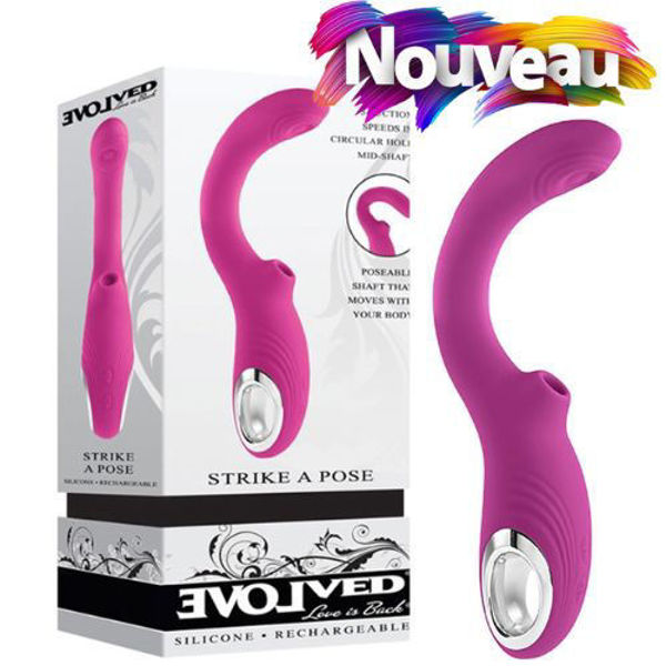 Image de Strike A Pose - Silicone Rechargeable - Burgandy