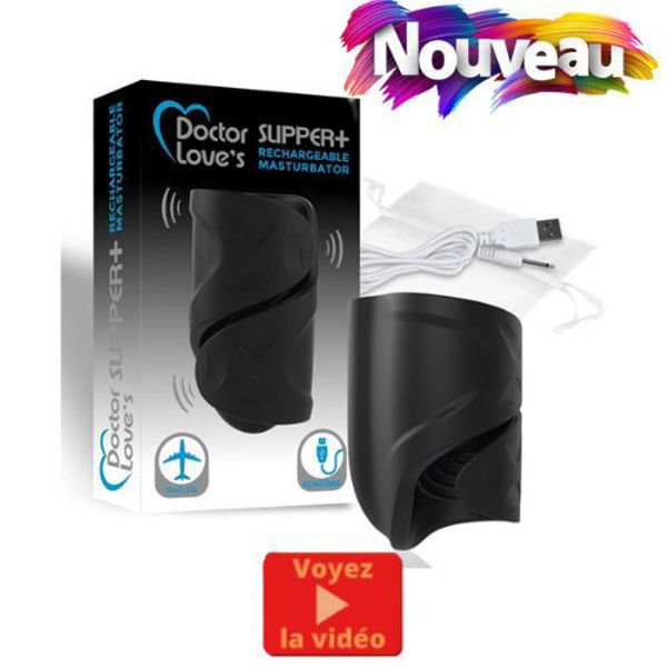 Image de DL - Slipper+ Rechargeable Masturbator - Black 