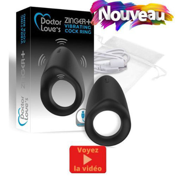 Image de DL - Zinger+ Cock Ring - Rechargeable - Black 