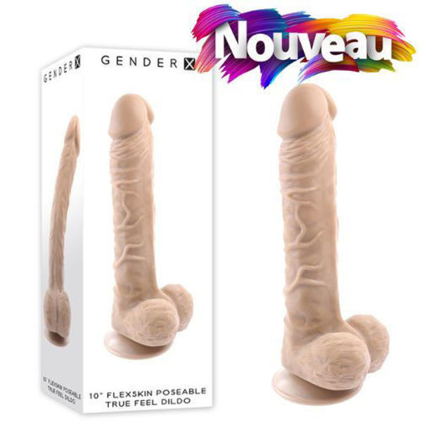 Image de 10" Flexskin Poseable True Feel Dildo - Light